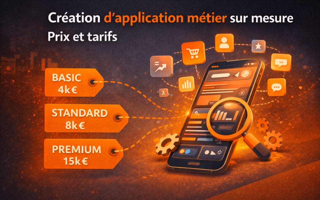 Création d&rsquo;application métier sur mesure : Les prix et tarifs