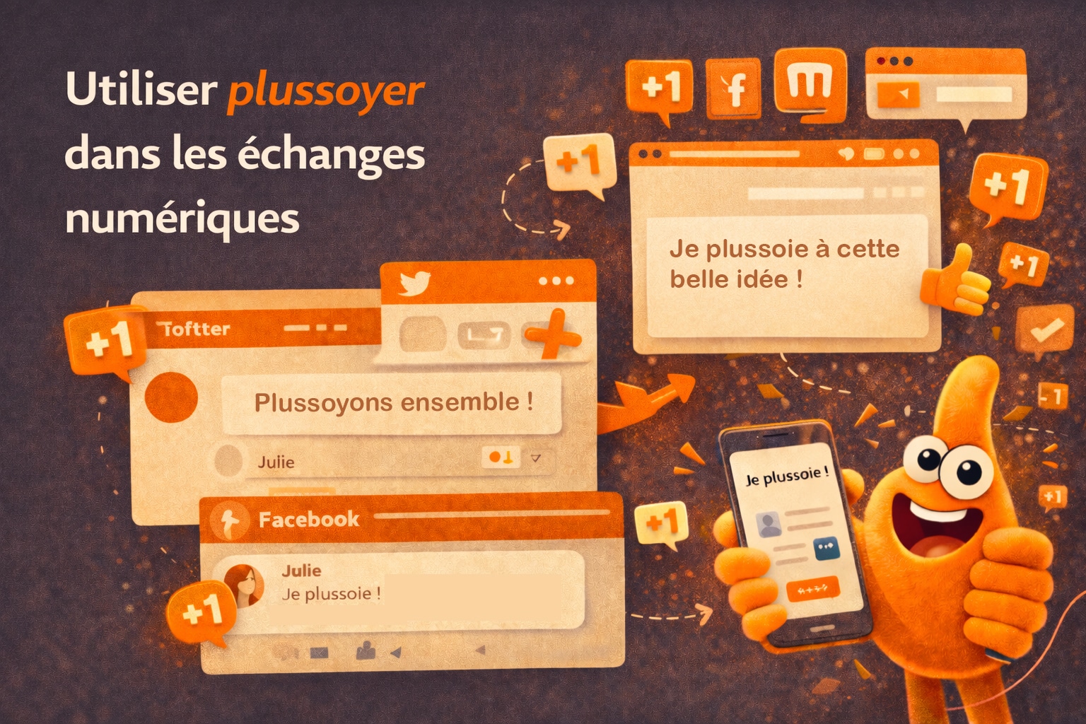 utilisation de plussoyer dans les échanges numériques