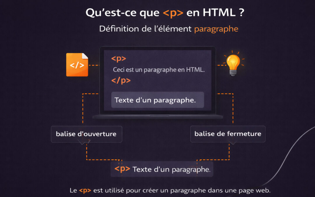 Qu&rsquo;est-ce que <p> en html ? Définition de l&rsquo;élément paragraphe
