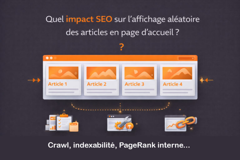 impact seo affichage aleatoire articles page d accueil