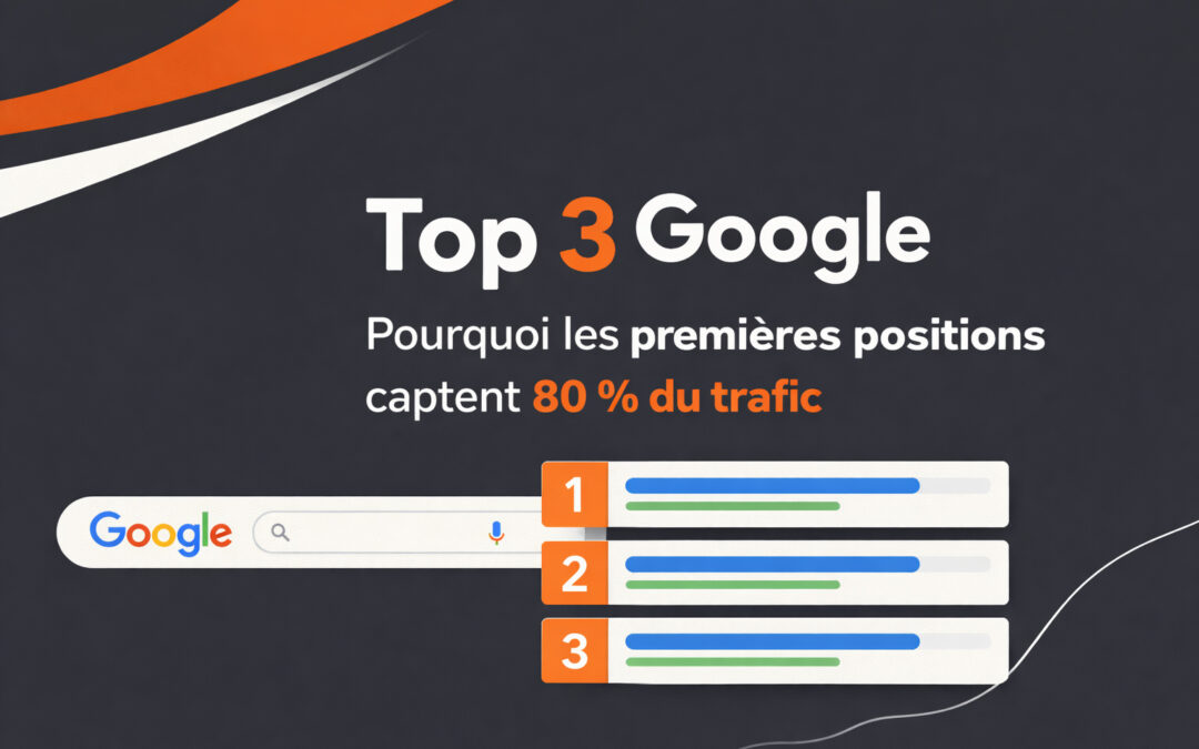 Top 3 Google : Pourquoi les premières positions captent 80 % du trafic
