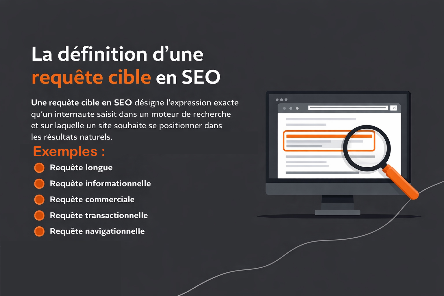 exemples requêtes cibles seo