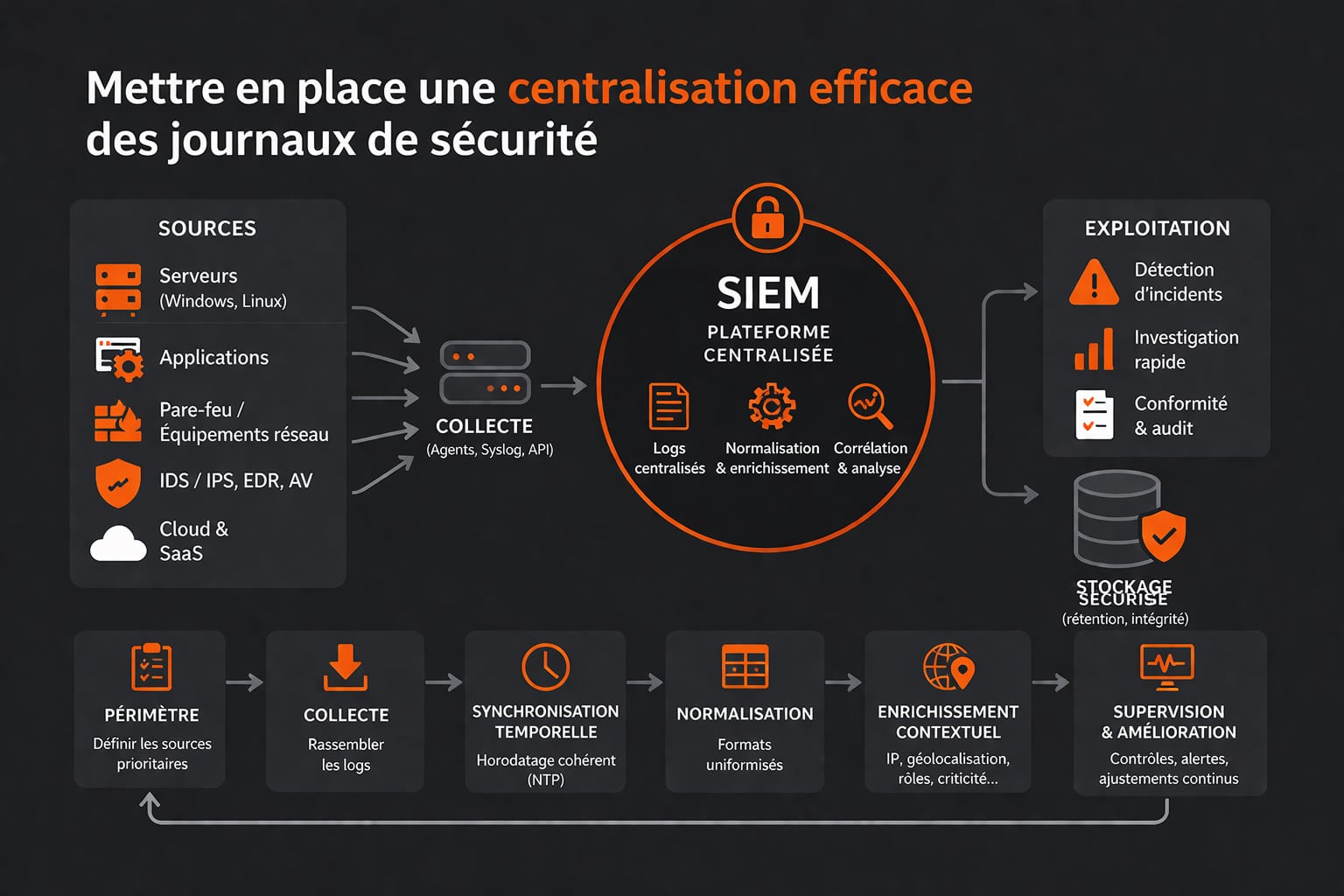mettre en place centralisation journaux de securité