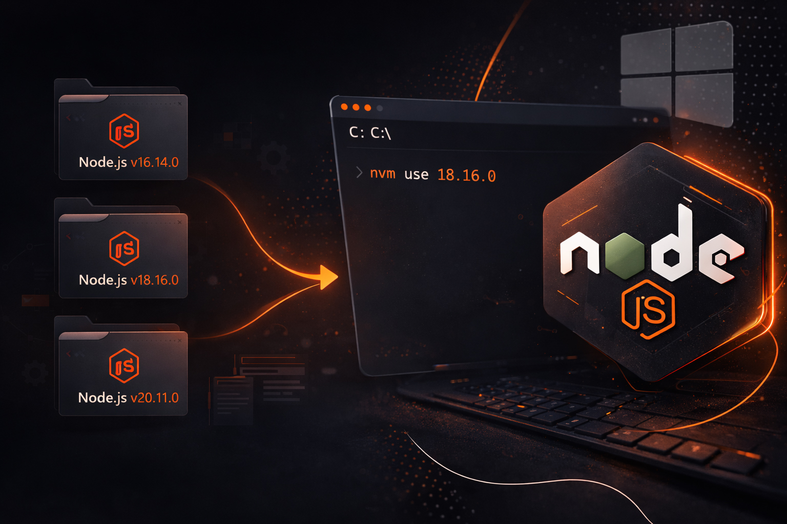 nvm windows gestion versions node js