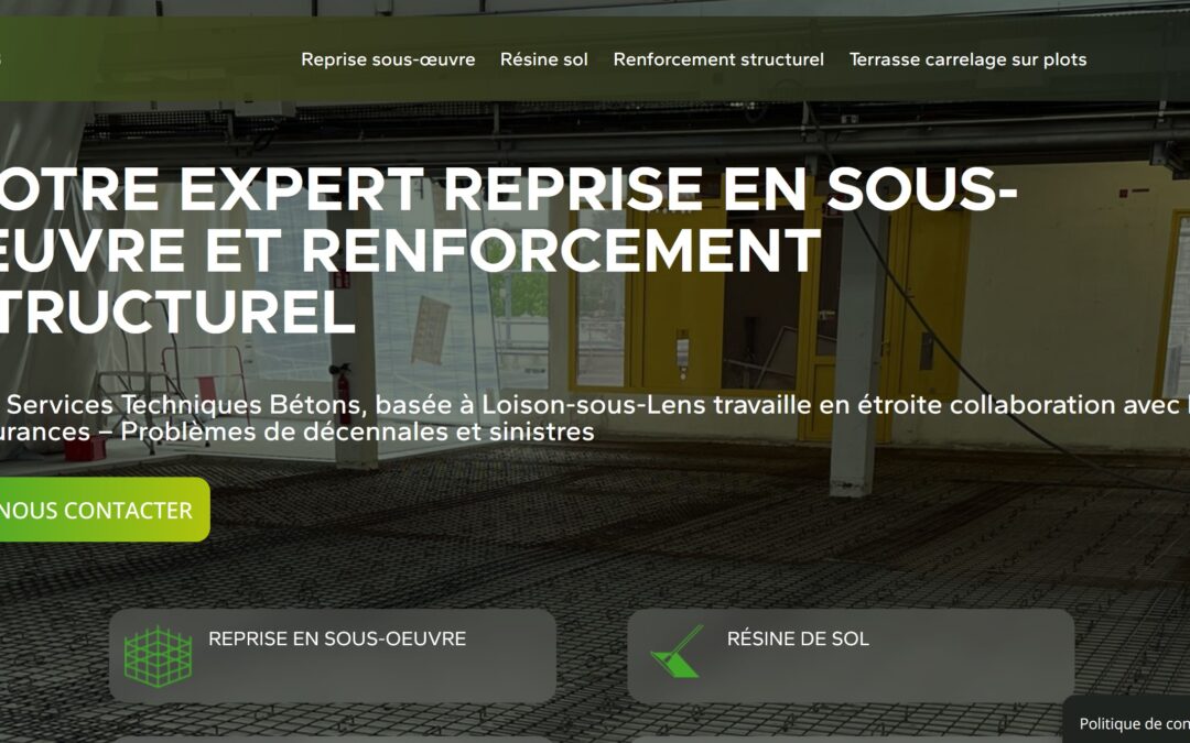 création du site stb : une vitrine digitale optimisée pour un expert de la reprise en sous-œuvre et du renforcement structurel