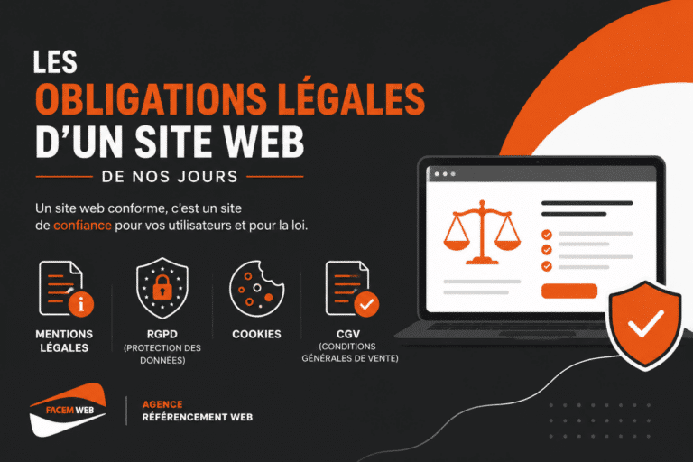 Les obligations légales d'un site web de nos jours : Mentions légales, RGPD, cookies et CGV