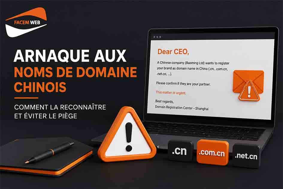 Arnaque aux noms de domaine chinois : Reconnaître cette tentative de fraude et éviter le piège